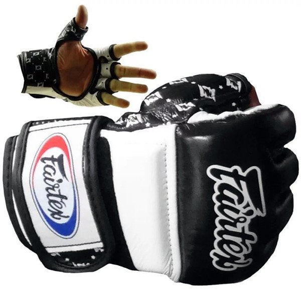MMA перчатки Fairtex FGV17 BK/WH MMA перчатки Fairtex FGV17 BK/WH