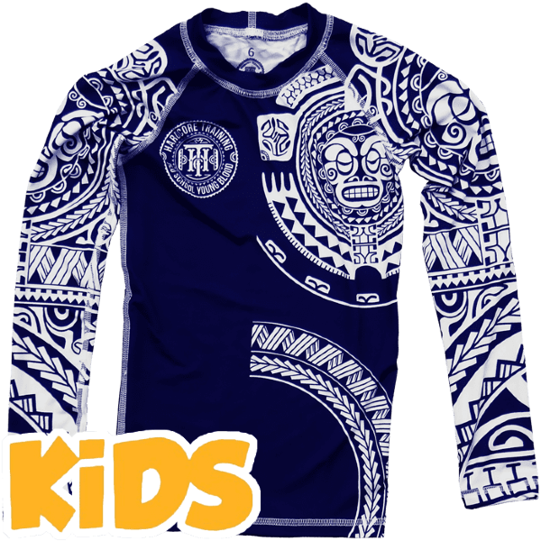 Детский рашгард Hardcore Training Ta Moko Blue