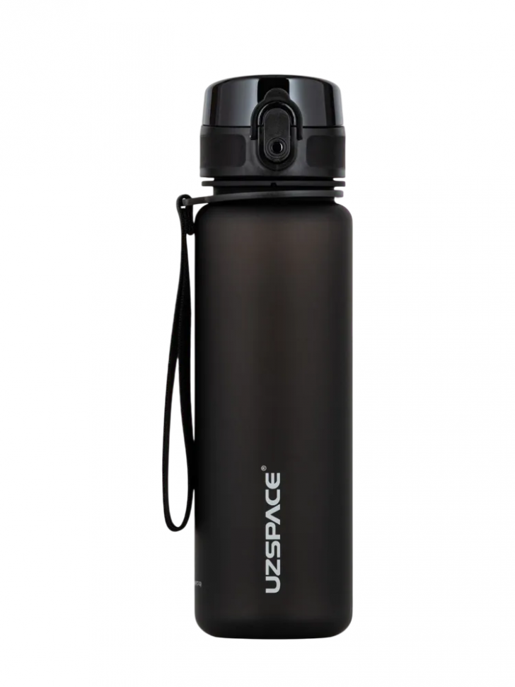 Бутылка для воды Sports Bottle Straw 500 мл, цвет черный