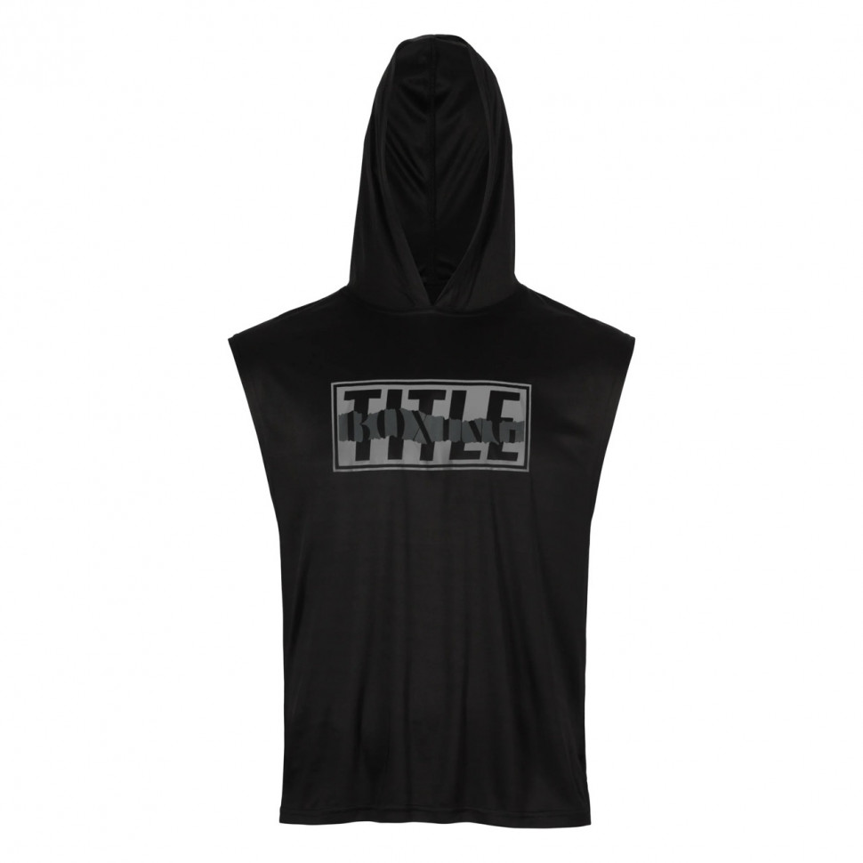 Безрукавка с капюшоном TITLE Boxing Simply Shredded Sleeveless, Black/Grey Безрукавка с капюшоном TITLE Boxing Simply Shredded Sleeveless, Black/Grey