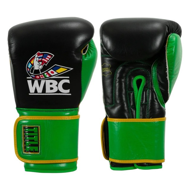 Тренировочные перчатки WBC by TITLE Boxing Training Boxing, BK/GN