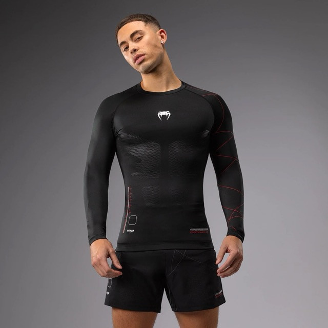 Рашгард Venum Tactical XT Black/Fire Red L/S