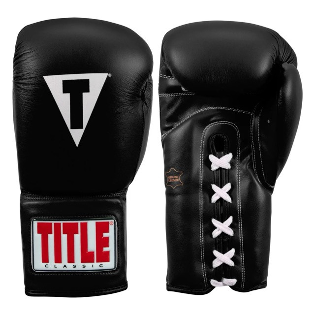 Перчатки на шнуровке  TITLE Classic Leather Lace Training BK