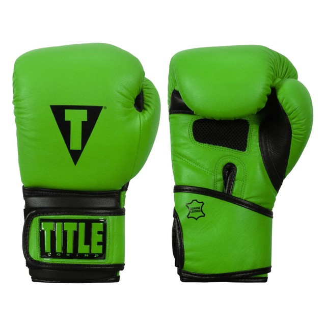 Тренировочные перчатки TITLE Boxing Dauntless Training Gloves GN/BK