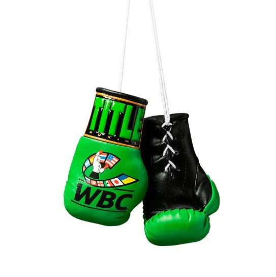 Брелок перчатки   TITLE WBC  зел./чер.