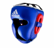 Шлем боксерский AdiStar Pro MetallicHeadgear сине-красно-серебристый