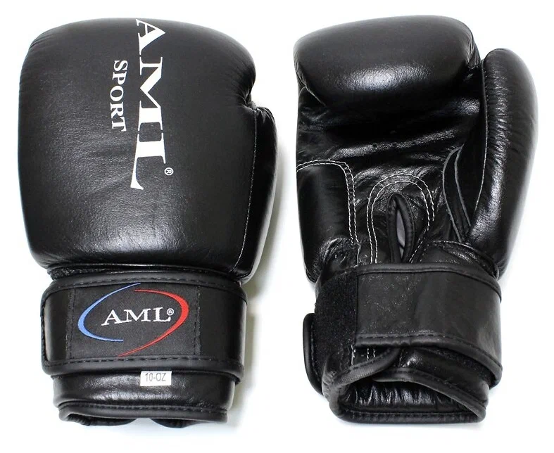 Перчатки боксерские AML Star (черный, кожа)