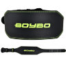 Пояс тяжелоатлетический BoyBo "Premium"  BBW650, Кожа, черно-зеленый