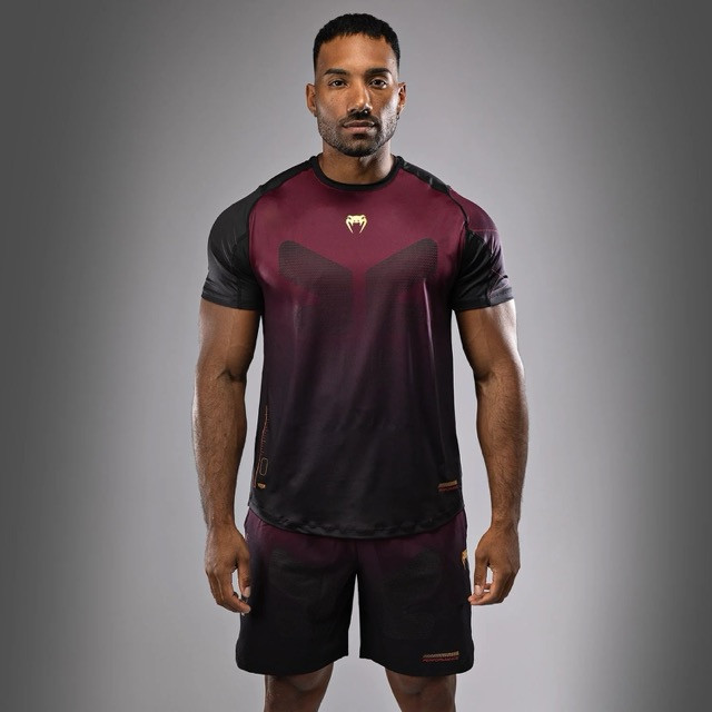 Футболка спортивная Venum Tactical XT Black/Burgundy/Gold