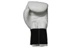 Перчатки боксерские KING тренировочные, липучка, белые, кожа