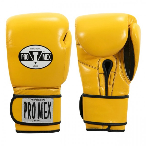Перчатки боксерские Title pro mex жел