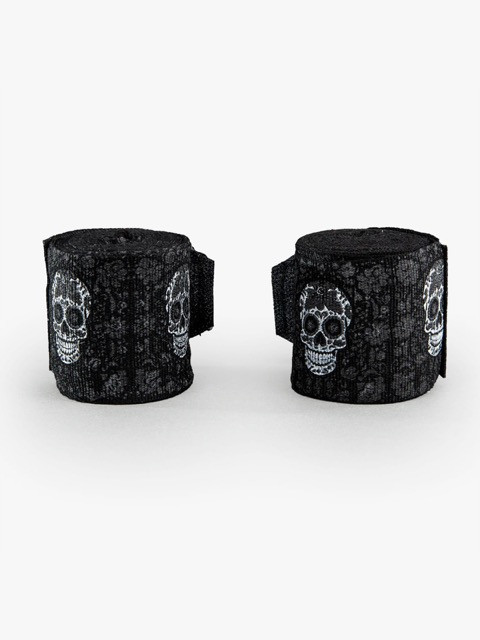 Бинты боксерские Venum Santa Muerte Black/White 