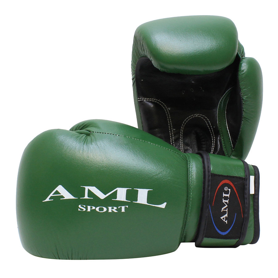 Перчатки боксерские AML Star (кожа, зеленый)