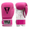 Перчатки тренировочные TITLE Boxing Pro Style Leather Training Boxing, Pink
