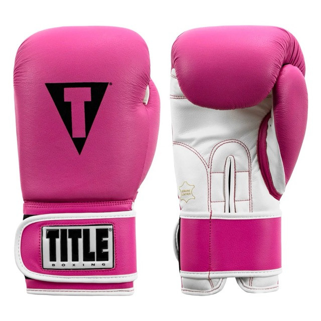 Перчатки тренировочные TITLE Boxing Pro Style Leather Training Boxing, Pink