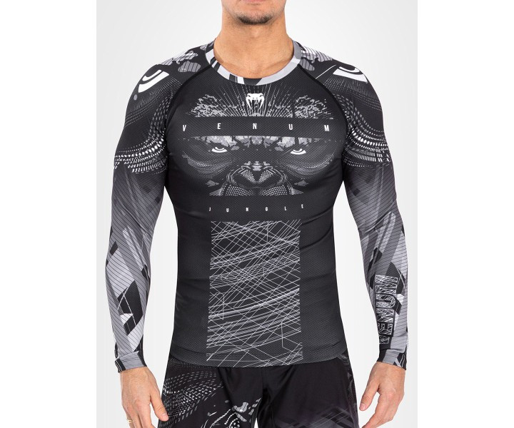 Рашгард Venum Gorilla Jungle Black/White L/S Рашгард Venum Gorilla Jungle Black/White L/S