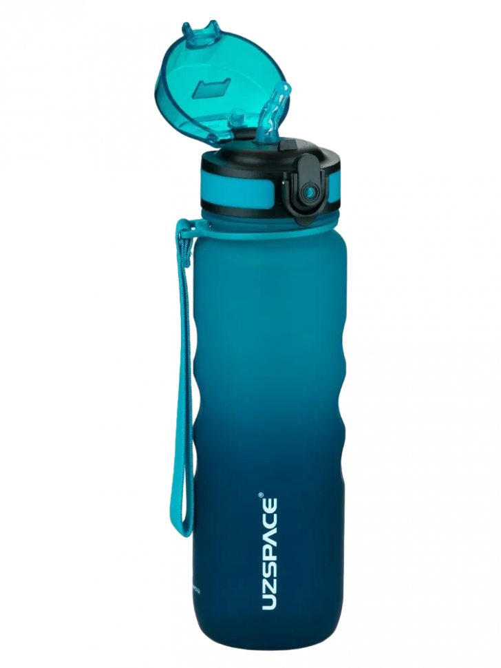 Бутылка для воды Sports Bottle Straw 500 мл, цвет голубой, темно-синий