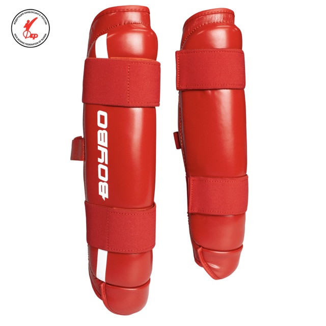 Защита голени BoyBo KNOCK OUT, IK-35 (одобрено ФКР), красный